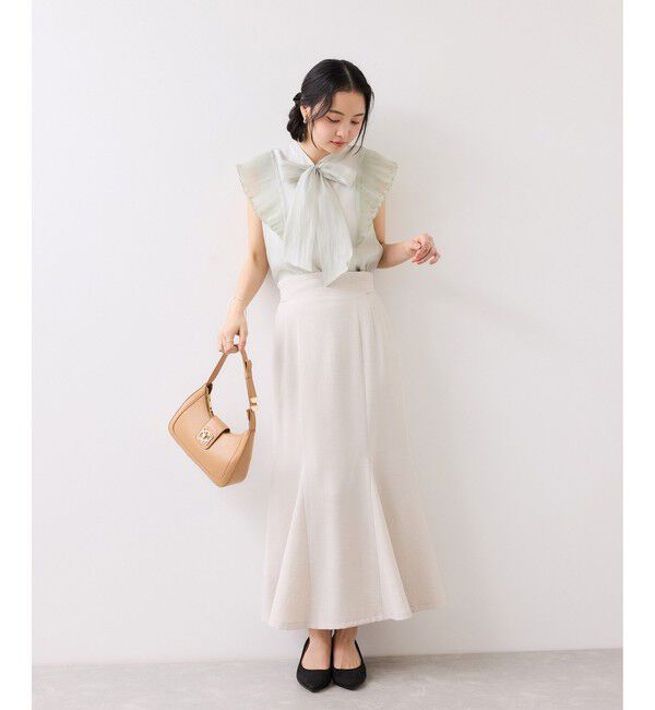 VIS「プリーツフリルシアーボウタイブラウス/2WAY・イージーケア」|シャツ・ブラウス|