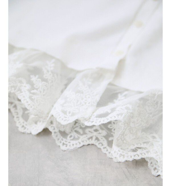 VIS「レースヘムVネックカーディガン」|カーディガン|