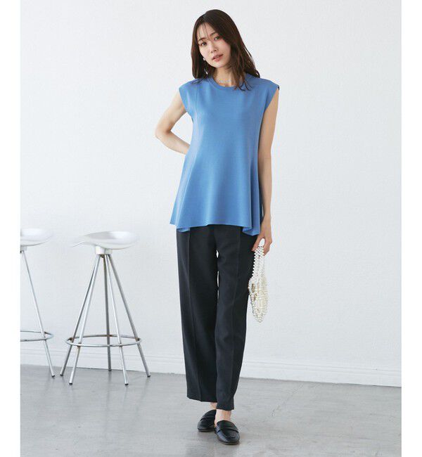 Rope&rsquo;Picnic「【洗濯機OK・アンチピリング】八方映えニット ペプラムニットプルオーバー」|ニット・セーター|