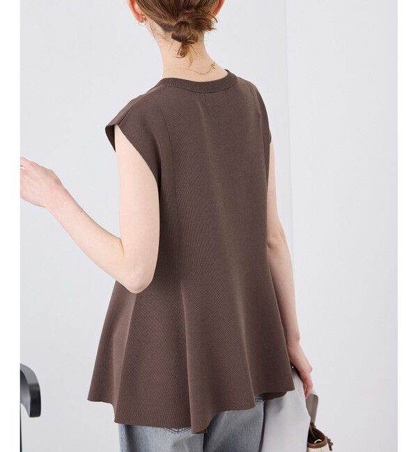 Rope&rsquo;Picnic「【洗濯機OK・アンチピリング】八方映えニット ペプラムニットプルオーバー」|ニット・セーター|