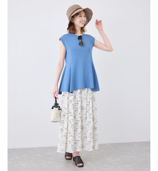 Rope&rsquo;Picnic「【洗濯機OK・アンチピリング】八方映えニット ペプラムニットプルオーバー」|ニット・セーター|