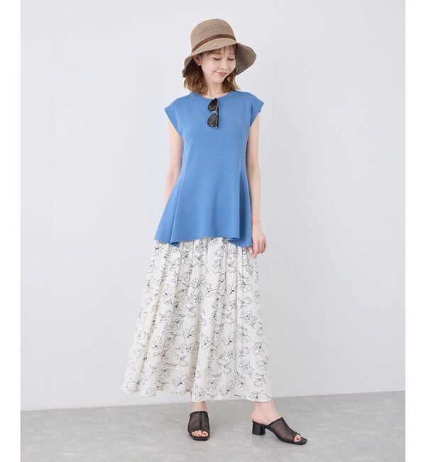 Rope&rsquo;Picnic「【洗濯機OK・アンチピリング】八方映えニット ペプラムニットプルオーバー」|ニット・セーター|