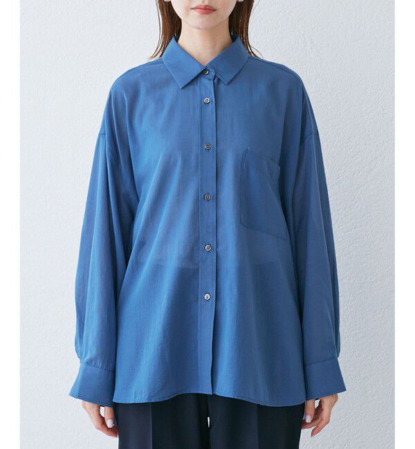 Rope&rsquo;Picnic「【接触冷感・通気性】お着軽シャツシリーズ/綿ボイルバックタックシャツ」|シャツ・ブラウス|