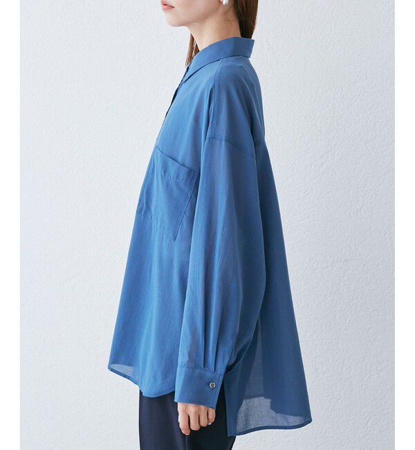 Rope&rsquo;Picnic「【接触冷感・通気性】お着軽シャツシリーズ/綿ボイルバックタックシャツ」|シャツ・ブラウス|