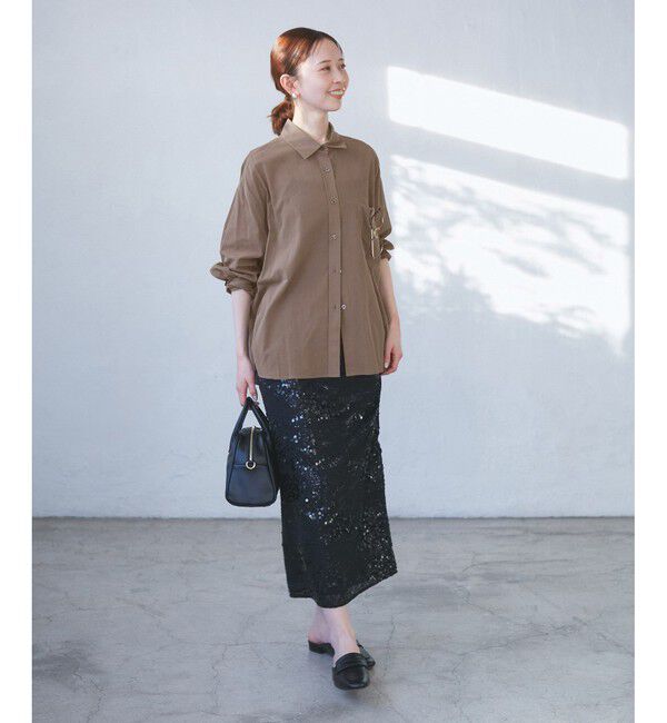 Rope&rsquo;Picnic「【接触冷感・通気性】お着軽シャツシリーズ/綿ボイルバックタックシャツ」|シャツ・ブラウス|