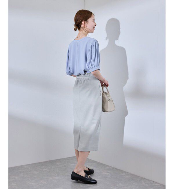 Rope&rsquo;Picnic「【UV対応】【リネンライク・シリーズ】アイラインスカート/通勤・セットアップ対応」|スカート|