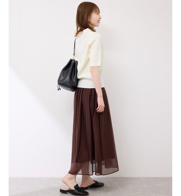 Rope&rsquo;Picnic「ミニケーブルハーフスリーブニットポロシャツ」|ポロシャツ|