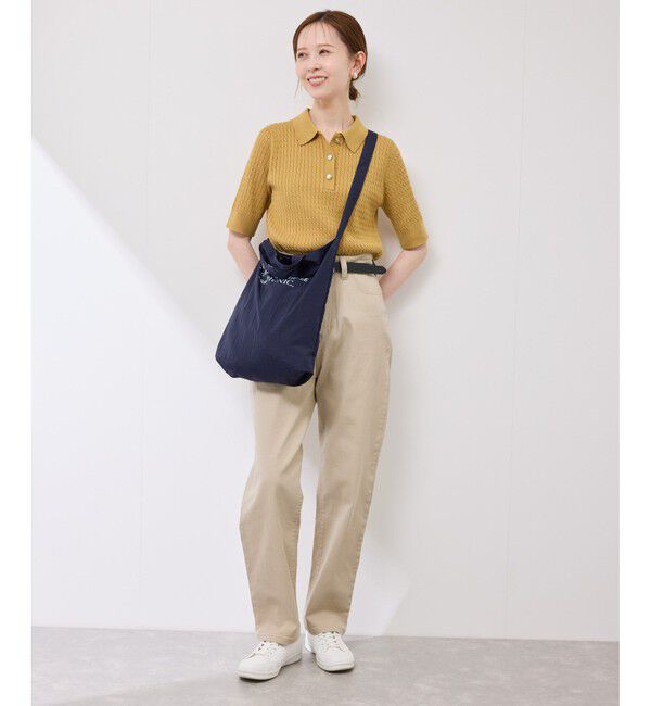 Rope&rsquo;Picnic「ミニケーブルハーフスリーブニットポロシャツ」|ポロシャツ|