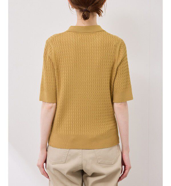 Rope&rsquo;Picnic「ミニケーブルハーフスリーブニットポロシャツ」|ポロシャツ|