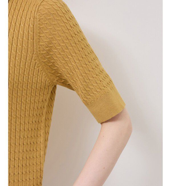 Rope&rsquo;Picnic「ミニケーブルハーフスリーブニットポロシャツ」|ポロシャツ|