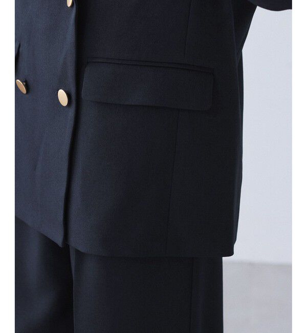 Rope&rsquo;Picnic「【WEB限定】レディハンサムシリーズ ウールライク金ボタンミドル丈ジャケット(総裏地)」|テーラードジャケット|