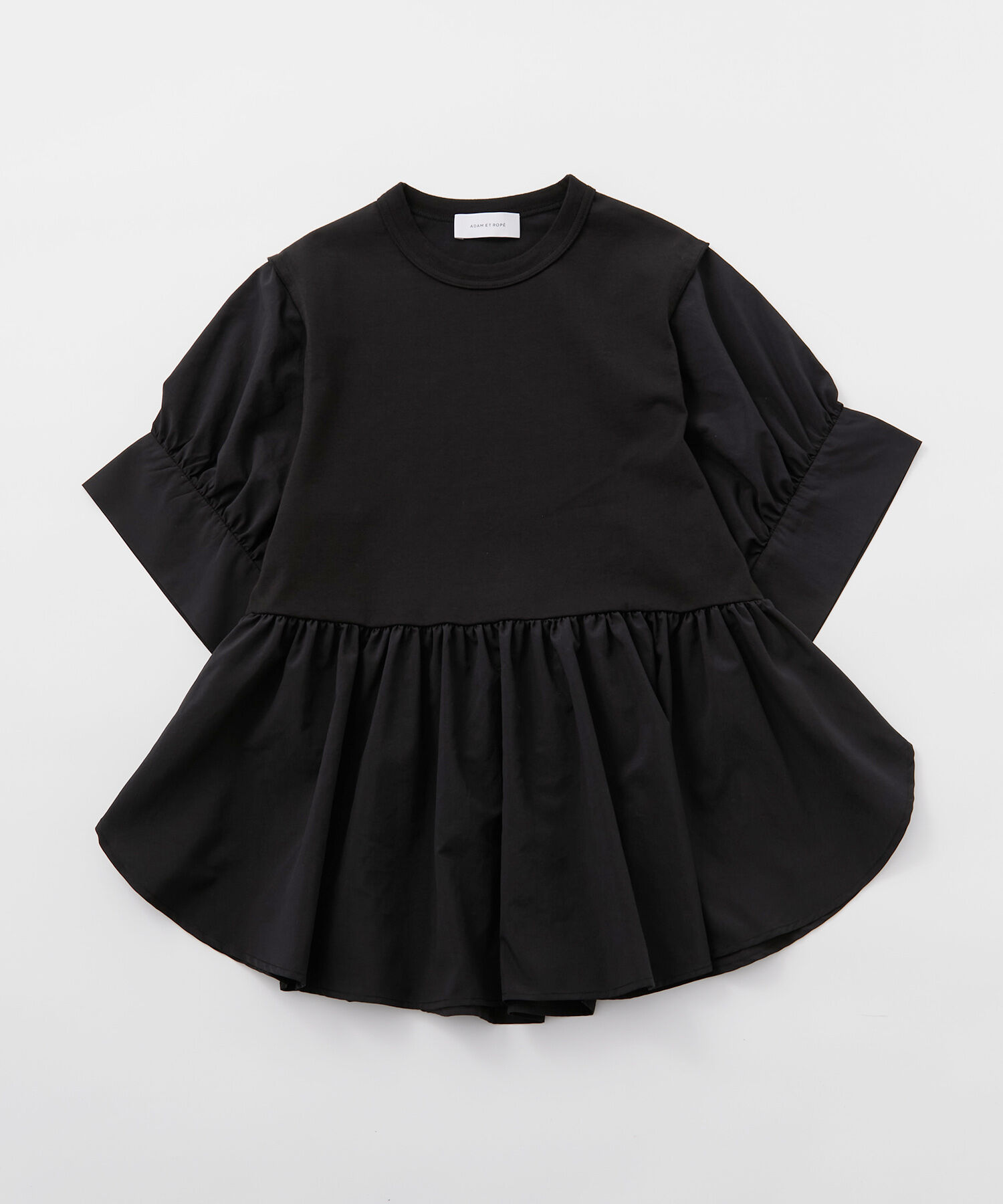 ADAM ET ROPE'「【再入荷・サステナブル・洗える・UVカット】バウンスカフスプルオーバー」|Tシャツ・カットソー|