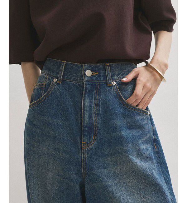 ADAM ET ROPE'「【サステナブル】バックタックワイドデニム」|デニム|