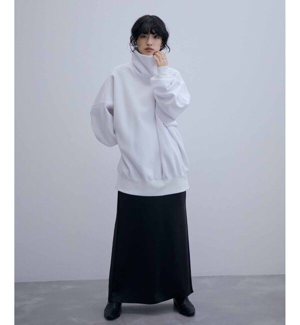 ADAM ET ROPE'「【WEB限定】ボリュームスリーブ 裏起毛 スウェット オフタートルネック / ユニセックス」|スウェット・ジャージ|