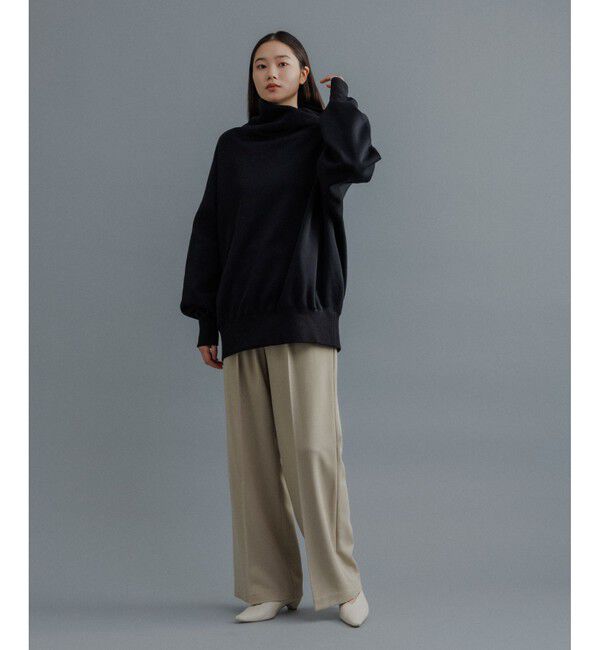 ADAM ET ROPE'「【WEB限定】ボリュームスリーブ 裏起毛 スウェット オフタートルネック / ユニセックス」|スウェット・ジャージ|