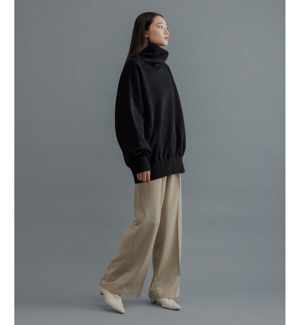 ADAM ET ROPE'「【WEB限定】ボリュームスリーブ 裏起毛 スウェット オフタートルネック / ユニセックス」|スウェット・ジャージ|