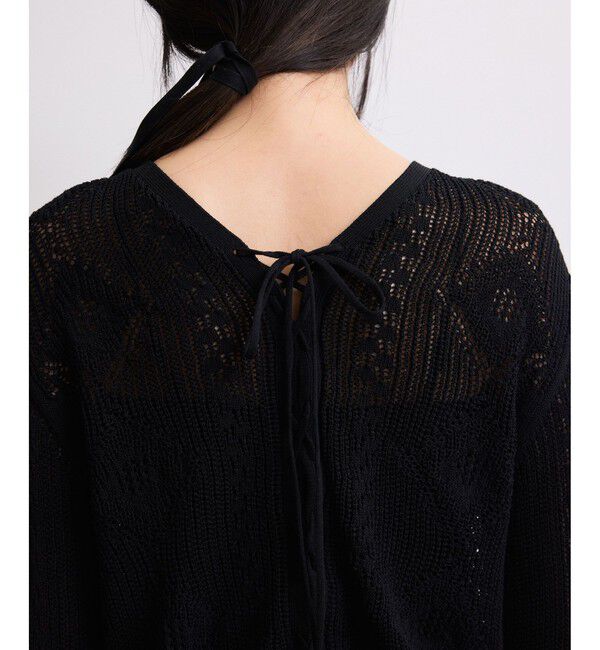 ADAM ET ROPE'「【WEB限定】2wayレースアップカーディガン」|カーディガン|