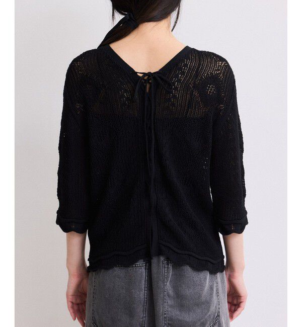 ADAM ET ROPE'「【WEB限定】2wayレースアップカーディガン」|カーディガン|