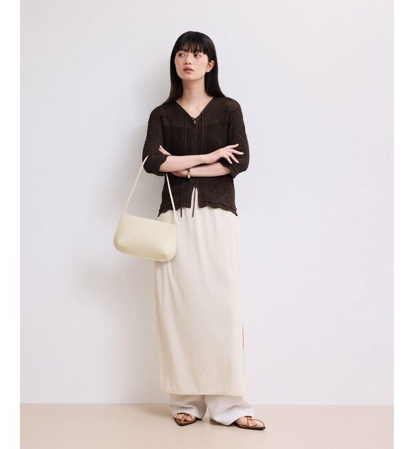 ADAM ET ROPE'「【WEB限定】2wayレースアップカーディガン」|カーディガン|