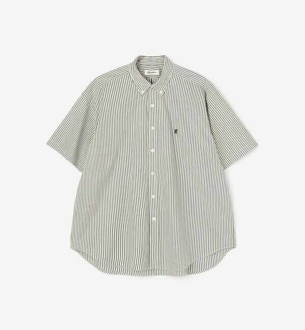 GYMPHLEX「Gymphlex | ボタンダウン半袖シャツ STRIPE MEN」|シャツ・ブラウス|