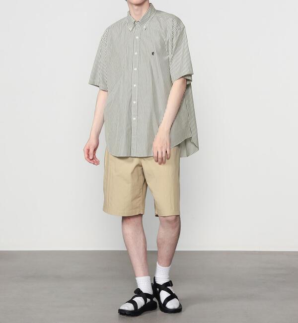 GYMPHLEX「Gymphlex | ボタンダウン半袖シャツ STRIPE MEN」|シャツ・ブラウス|