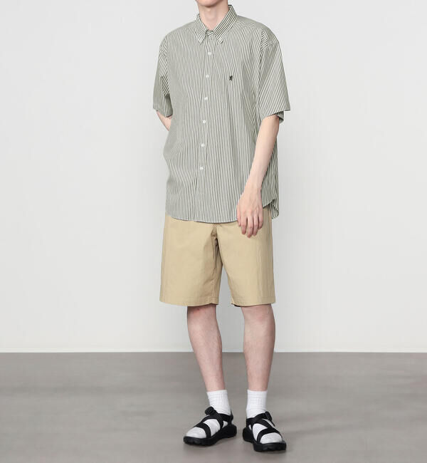 GYMPHLEX「Gymphlex | ボタンダウン半袖シャツ STRIPE MEN」|シャツ・ブラウス|