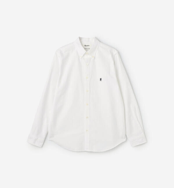  「Gymphlex | 長袖ボタンダウンシャツ SOLID WOMEN」|シャツ・ブラウス|WHITE