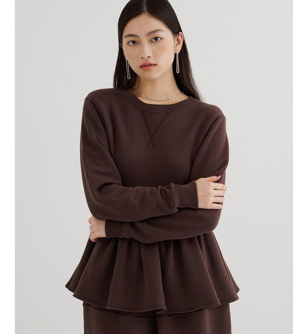  「裏毛フリルプルオーバー」|Tシャツ・カットソー|