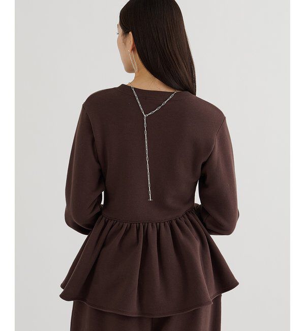  「裏毛フリルプルオーバー」|Tシャツ・カットソー|