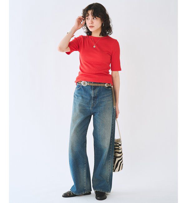  「半袖クルーネックテレコカットソー」|Tシャツ・カットソー|