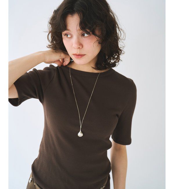  「半袖クルーネックテレコカットソー」|Tシャツ・カットソー|