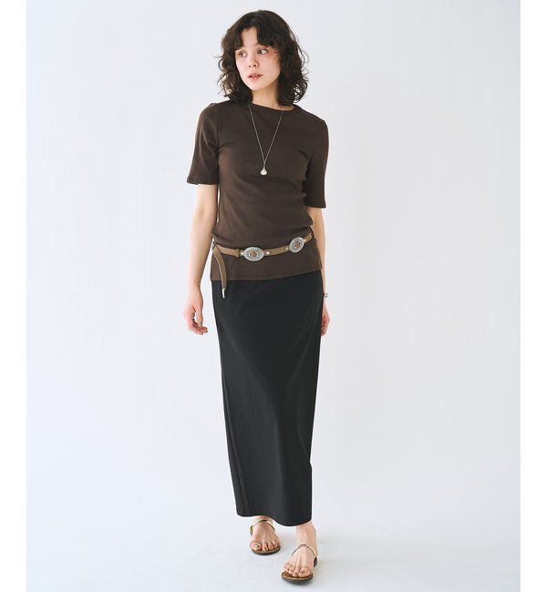  「半袖クルーネックテレコカットソー」|Tシャツ・カットソー|