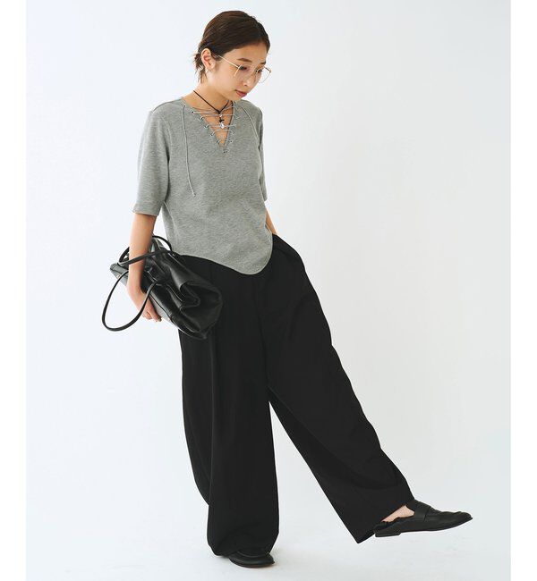  「＜WEB限定＞【Nuition】リネンライクコクーンパンツ」|チノ|