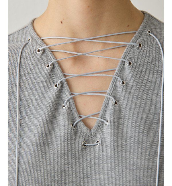  「＜WEB限定＞【Nuition】レースアッププルオーバー」|Tシャツ・カットソー|