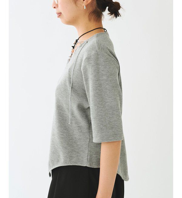  「＜WEB限定＞【Nuition】レースアッププルオーバー」|Tシャツ・カットソー|