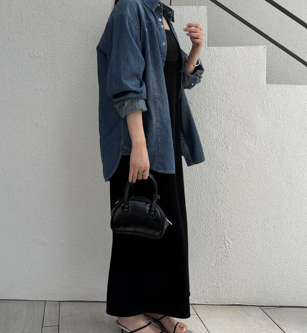  「ボウタイデニムシャツ」|シャツ・ブラウス|