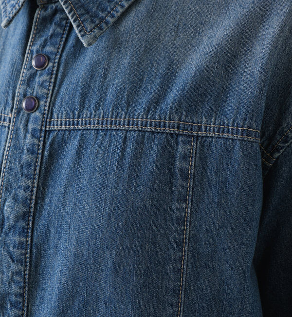  「ボウタイデニムシャツ」|シャツ・ブラウス|