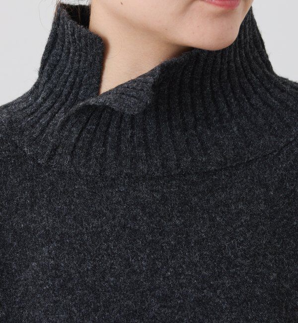  「ウール混スリットタートルニット」|ニット・セーター|