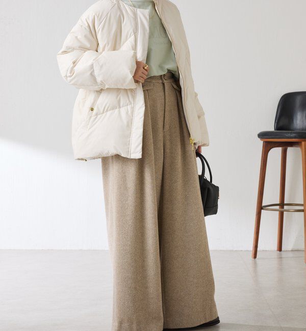  「【マット見え/軽量コート】ライトエンボスノーカラーダウン」|その他|