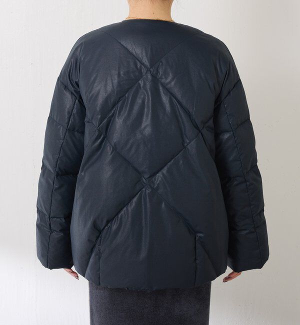  「【マット見え/軽量コート】ライトエンボスノーカラーダウン」|その他|