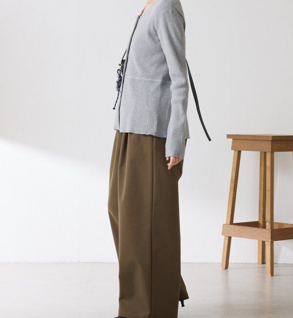  「リブペプラムカーディガン」|ニット・セーター|