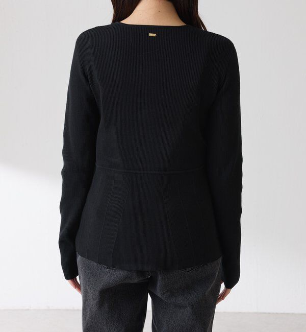  「リブペプラムカーディガン」|ニット・セーター|