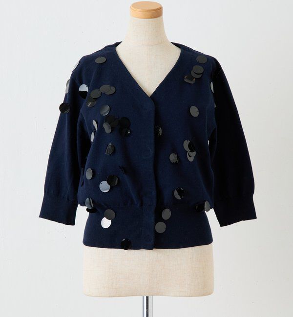  「	【CEPIE./セピエ】スパンコールカーディガン」|ニット・セーター|