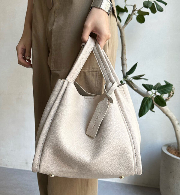  「【ベストセラーアイテム】ミニショルダー付ソフトレザー調ミニバッグ」|トートバッグ|