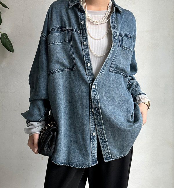  「【柔らかい着心地】袖シアーリブTEE」|Tシャツ・カットソー|