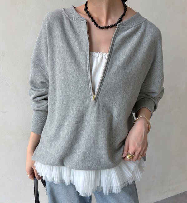  「【新色追加】【インフルエンサー OKOCHI企画】ハーフジップスウェット」|Tシャツ・カットソー|