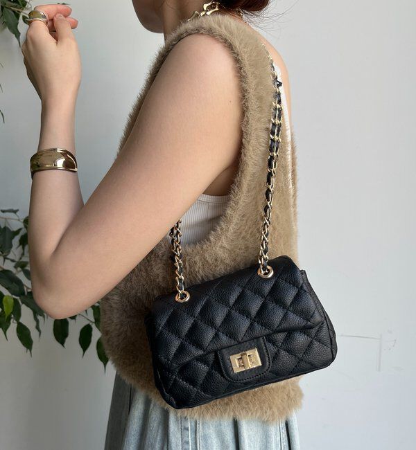  「キルティングレザーショルダー」|トートバッグ|