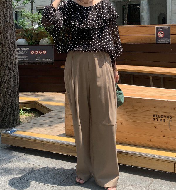  「フラワー刺繍フリルブラウス」|シャツ・ブラウス|