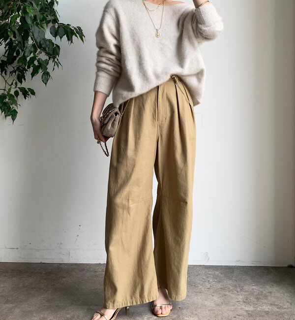  「タックトラウザーパンツ」|チノ|