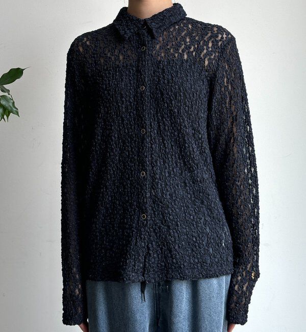  「ラメシアーレースシャツ」|シャツ・ブラウス|